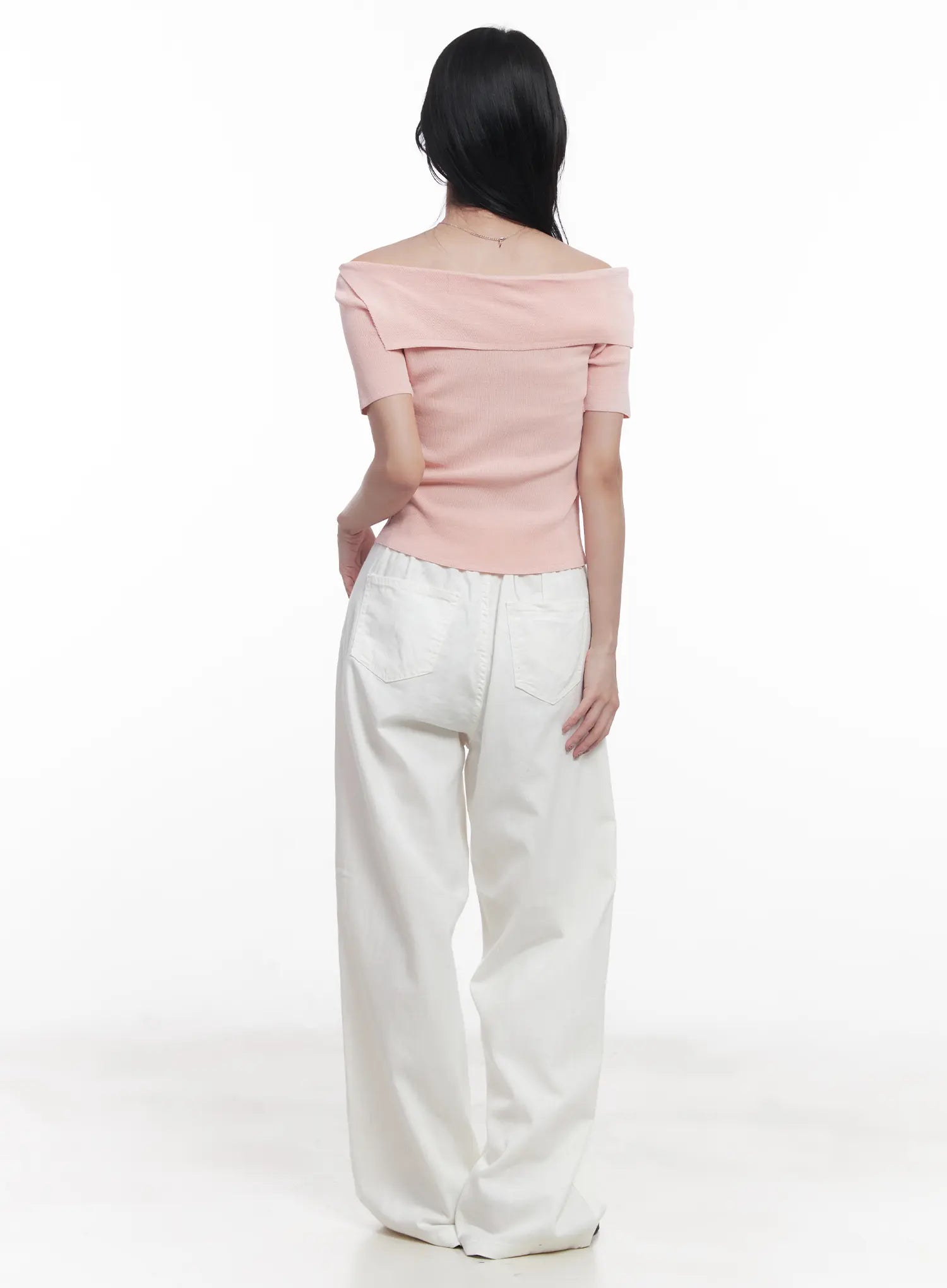 off-shoulder-asymmetric-short-sleeve-sweater-cu525