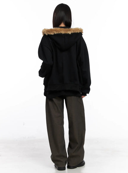 oversized-faux-fur-trim-hoodie-cn521