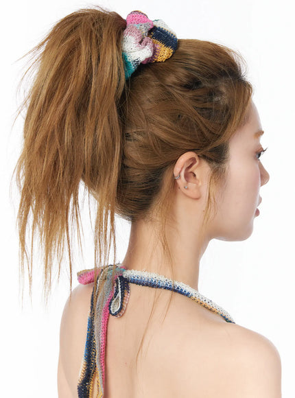 striped-knit-scrunchie-cy506