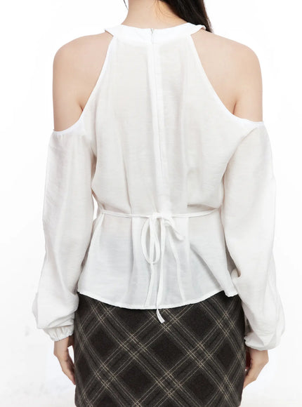 shirred-halter-neck-blouse-cn504