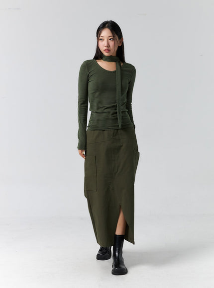 cargo-slit-maxi-skirt-cs305