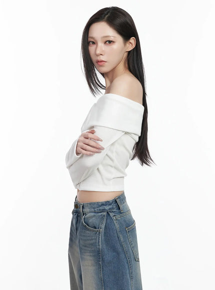 ribbed-off-shoulder-zip-up-tee-ij528