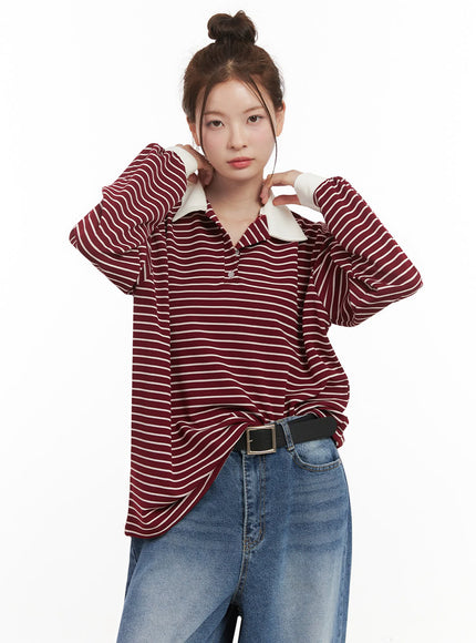 oversized-stripe-collared-long-sleeve-top-ij527