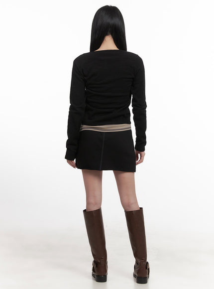 zipper-pocket-comfy-mini-skirt-cj517