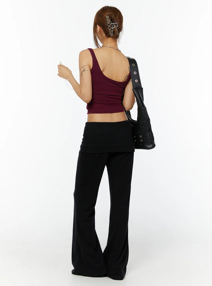 folded-eyelet-bootcut-sweatpants-cy521