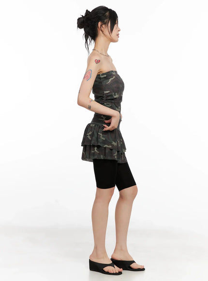 camo-frill-strapless-mini-dress-cl525