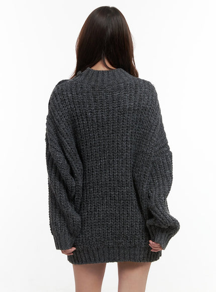 chunky knit mini dress Trendy, Chic Women's Clothing Boutique Promesa Cable Knit Mini Dress for Women, Espresso, 60% Cotton, 40% Acrylic Lane 201