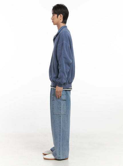 mens-washed-cotton-half-zip-crewneck-id406