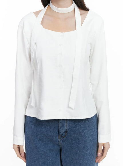 chic-blouse-and-scarf-set-cj507