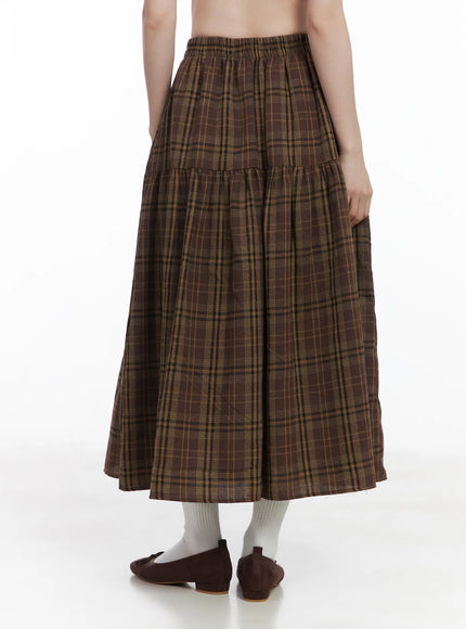 plaid-frill-maxi-skirt-cj506