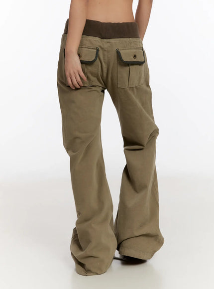 vintage-pocket-bootcut-cotton-pants-cn527