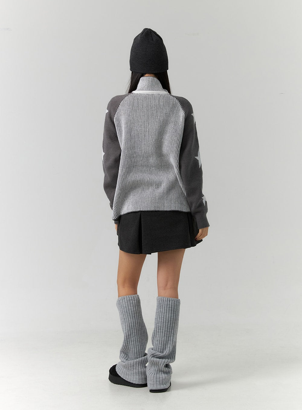 fleece-pleated-mini-skirt-cd304