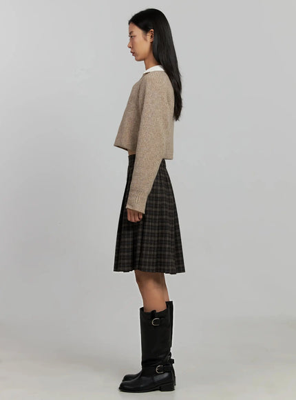 plaid-pleated-midi-skirt-ij502