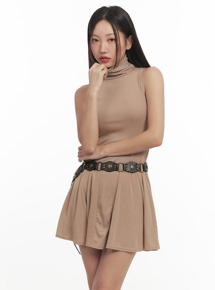 Sleeveless Turtleneck Dress & Bolero Set CF520 - Korean Women's Fashion | LEWKIN Sleeveless Turtleneck Dress & Bolero Set CF520 - Korean Women's Fashion | LEWKIN