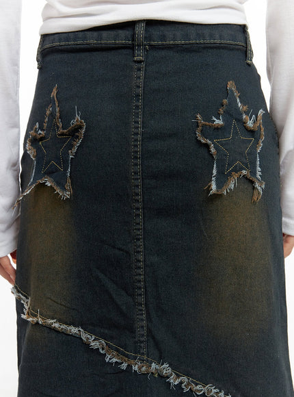 grunge-star-patched-denim-maxi-skirt-cs403