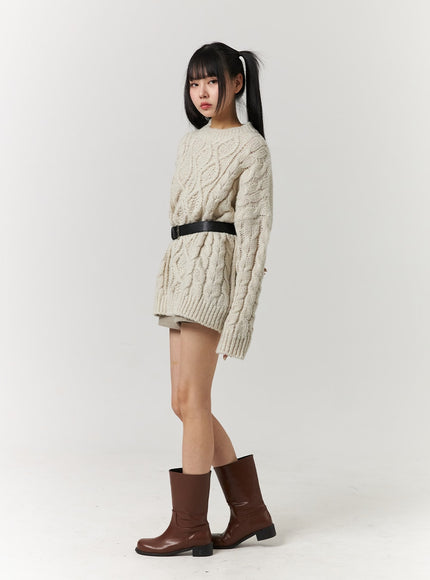 cable-knit-sweater-mini-dress-cj405