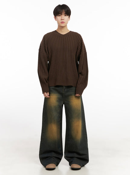 mens-loose-fit-v-neck-sweater-ij517