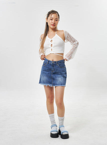 ripped-hem-denim-mini-skirt-cu301