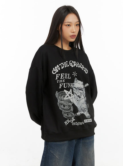 Graphic Cotton Sweatshirt IS427