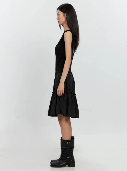 pleated-nylon-midi-skirt-is516