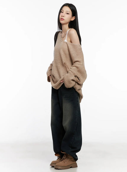 distressed-loose-knit-sweater-cg522