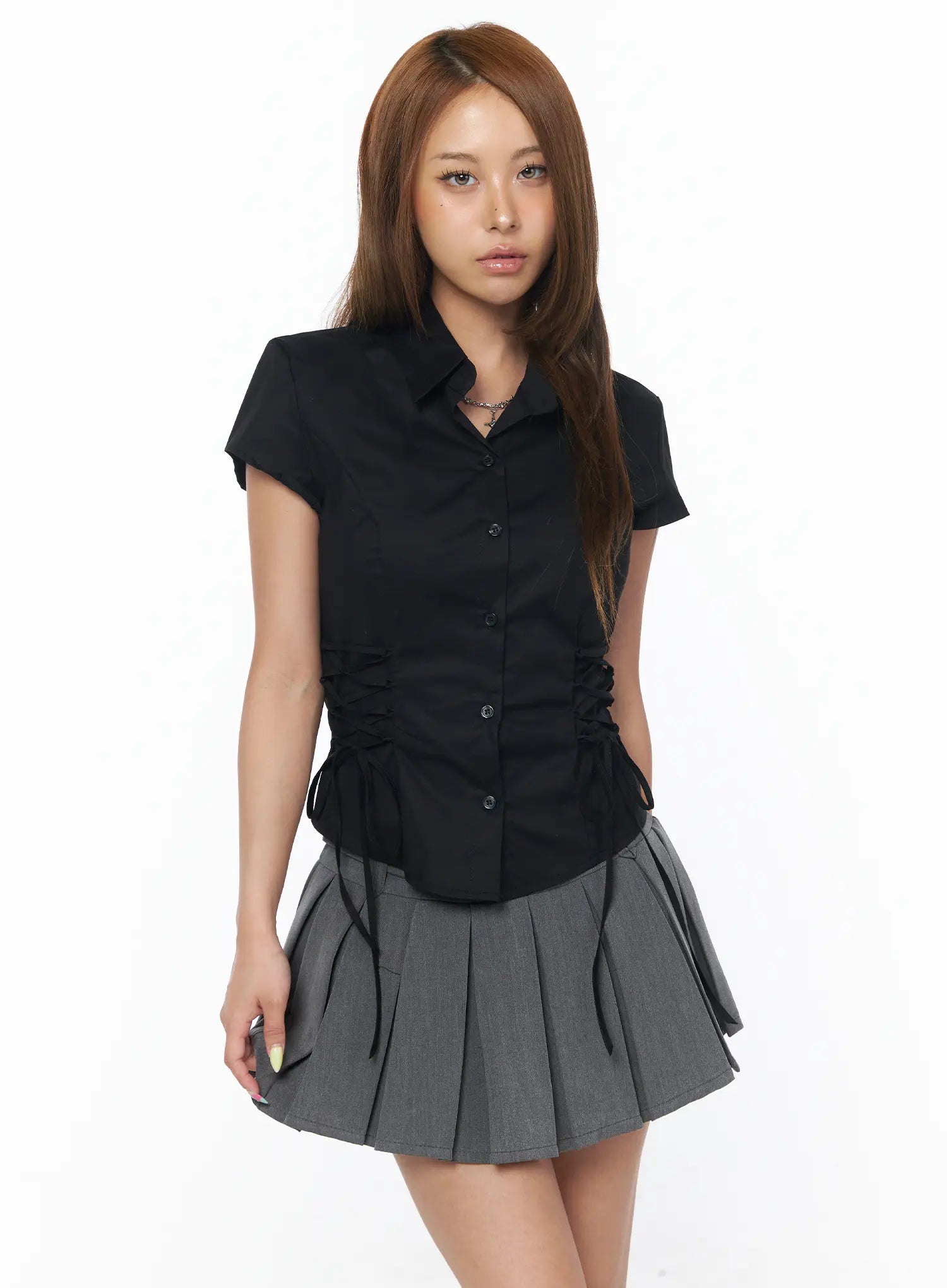 lace-up-short-sleeve-shirt-cu502