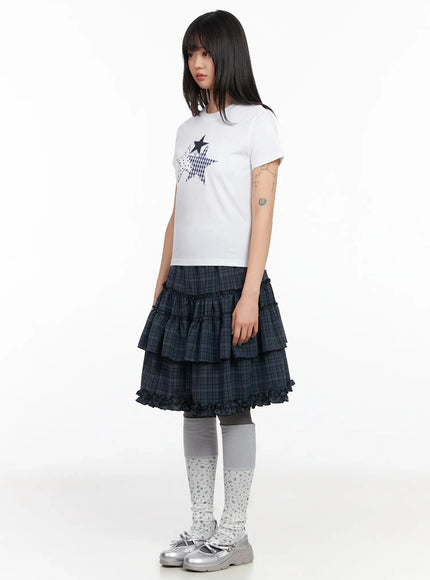 plaid-frill-tiered-midi-skirt-ia523