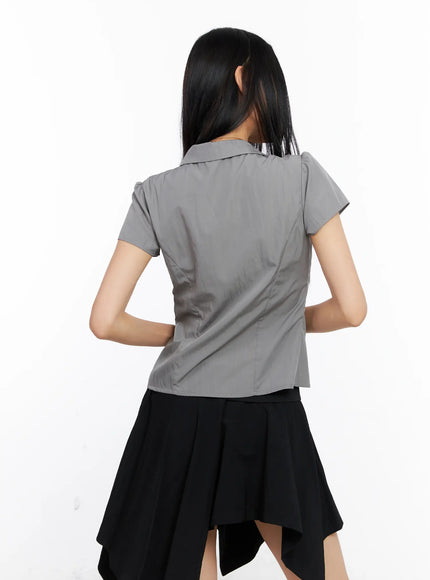 asymmetric-collar-button-down-blouse-cl530