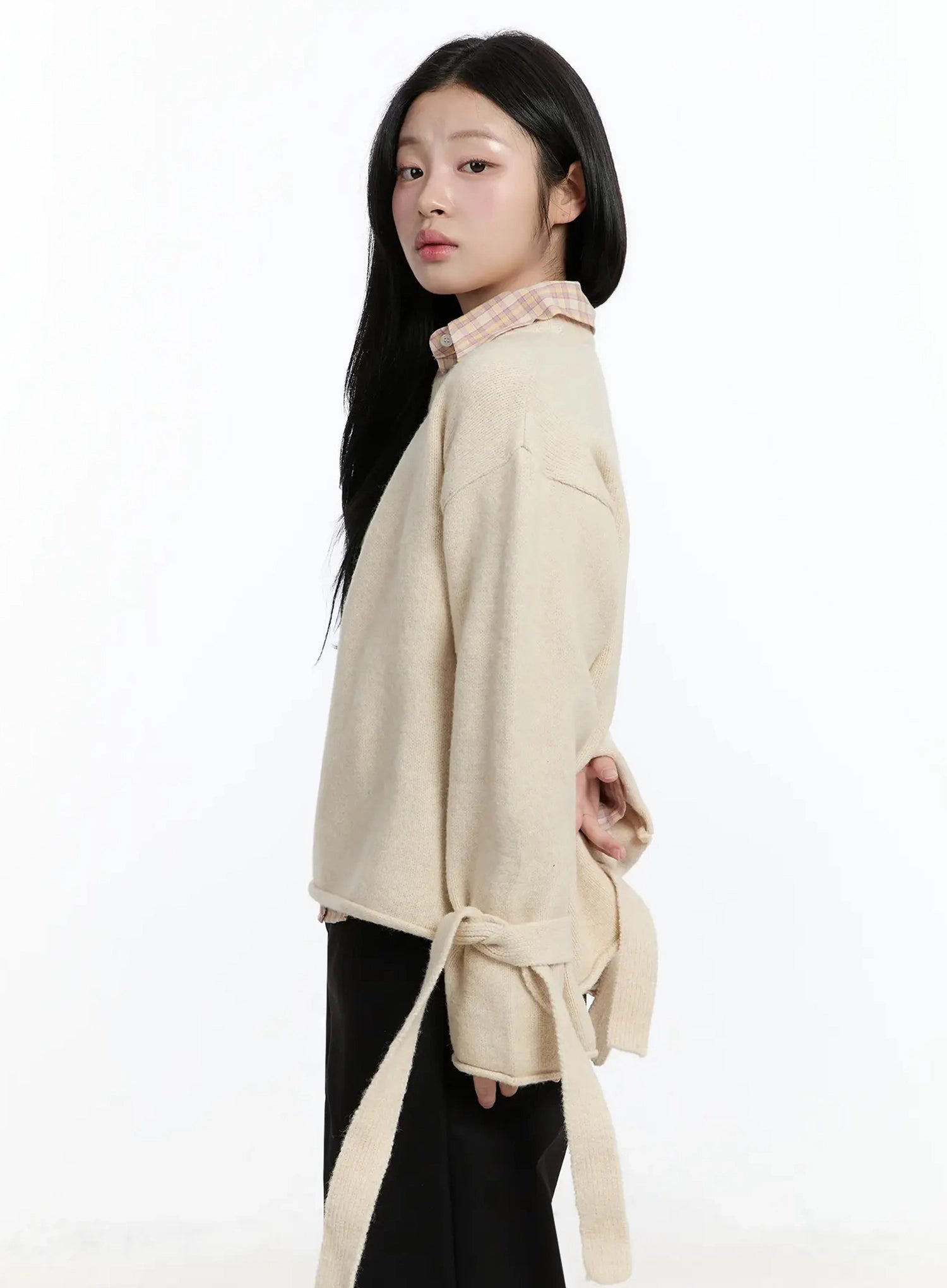 ribbon-sleeve-knit-sweater-im513