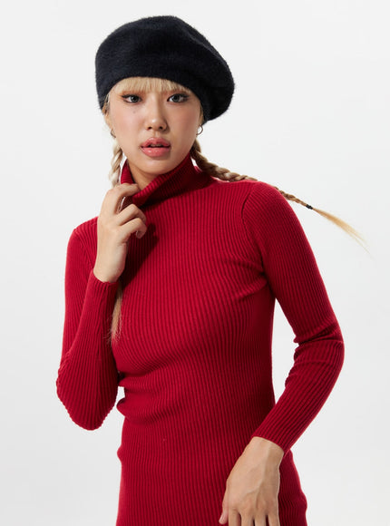 turtle-neck-mini-sweater-dress-is305