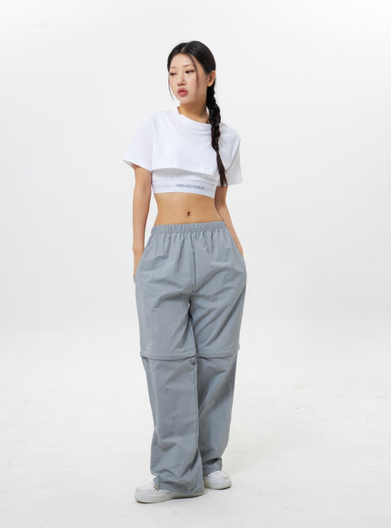 Color Wide Track Pants IY312