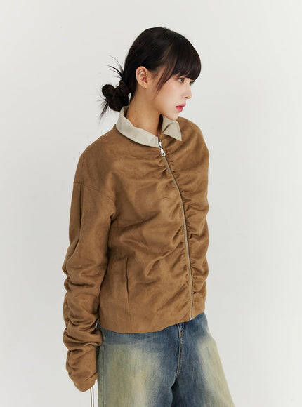 ruched-zip-up-collar-jacket-co319