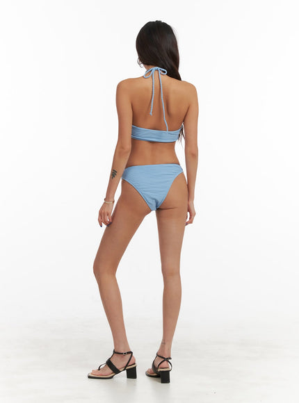 shirred-halter-bikini-set-with-cover-up-light-blue-oy408