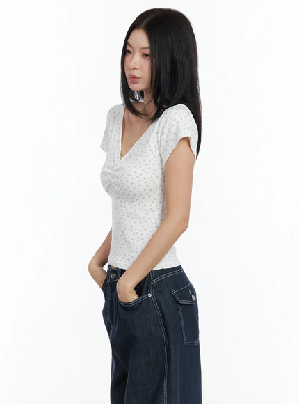 floral-print-v-neck-tee-im524