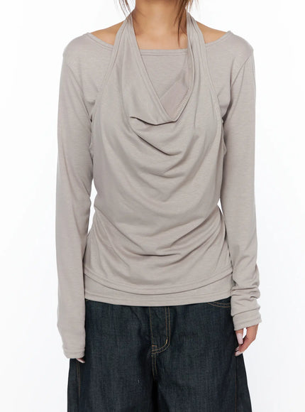 layered-long-sleeve-halter-top-ca516
