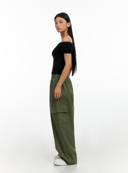 banded-string-baggy-cargo-pants-il419