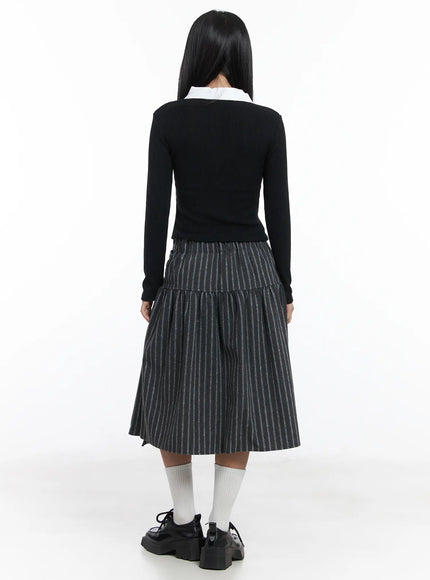 stripe-wrap-midi-skirt-cd529