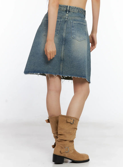frayed-hem-denim-midi-skirt-cl529