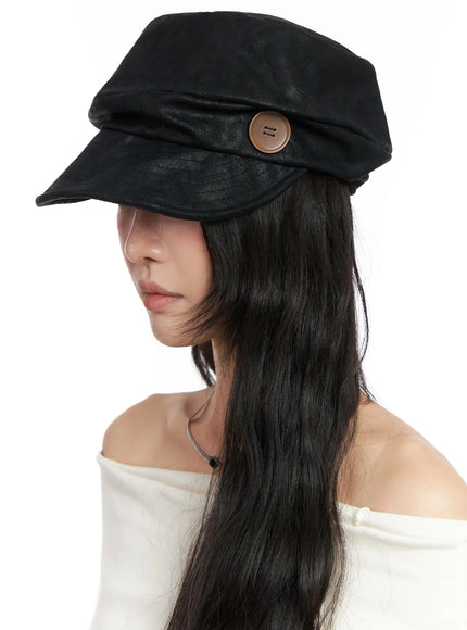 buttoned-faux-leather-cap-in528