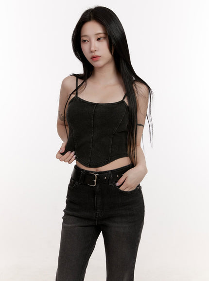 Cropped Hoodie & Corset Top Set CJ517