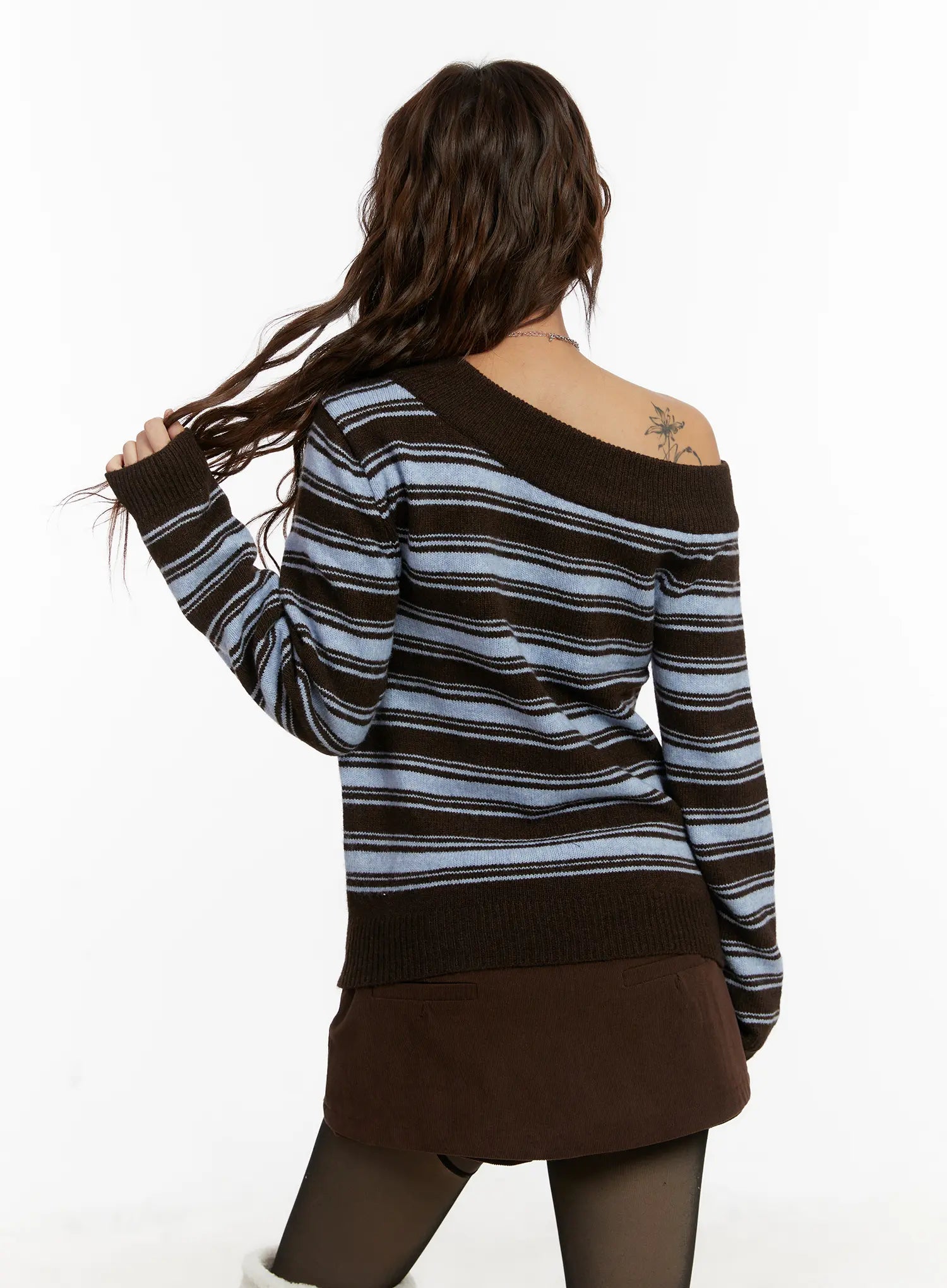 striped-off-shoulder-knit-sweater-cd517