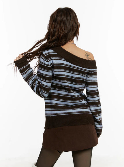 striped-off-shoulder-knit-sweater-cd517