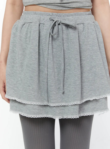 lace-trim-layered-mini-skirt-cy519
