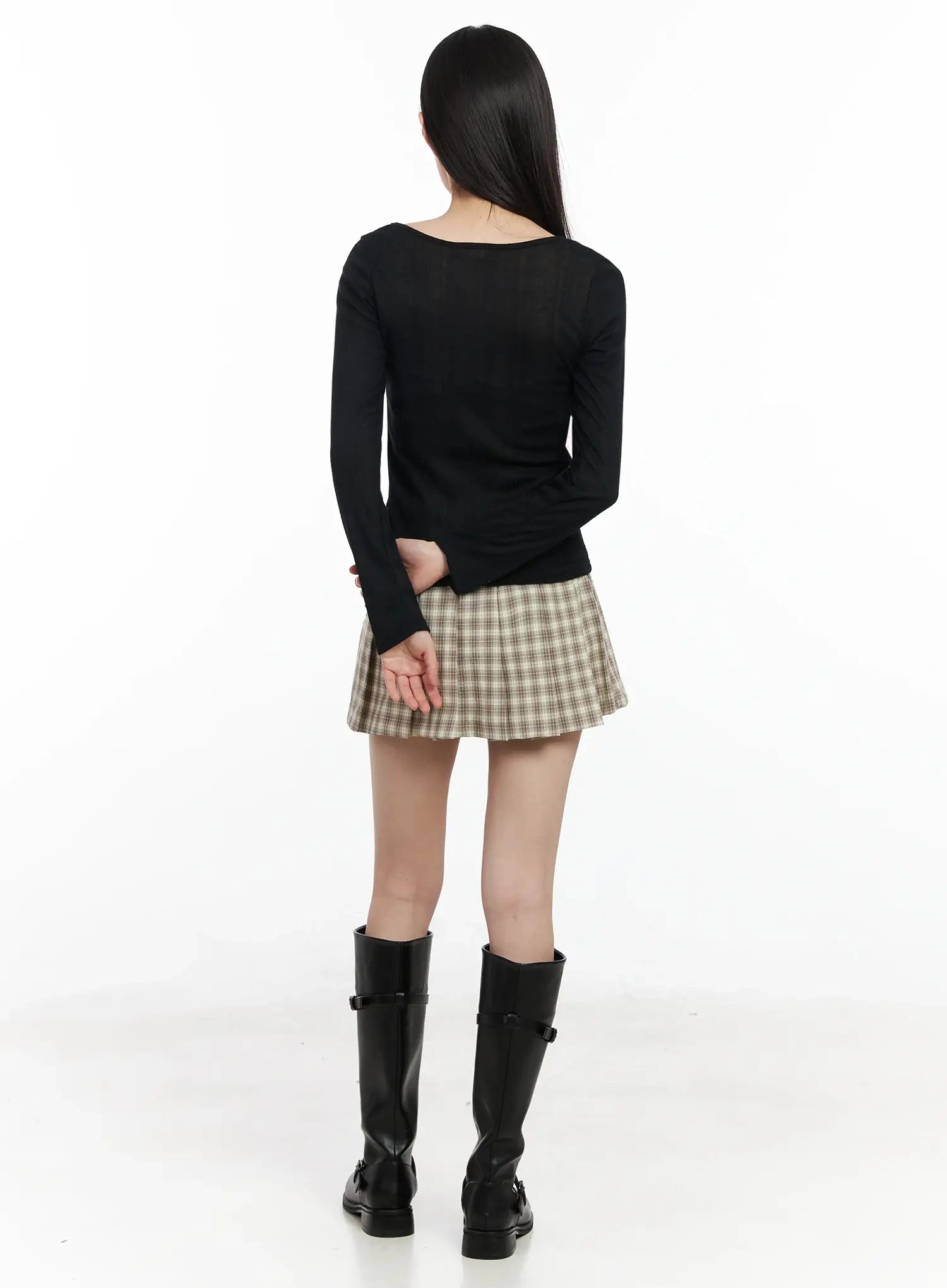 checkered-pleated-skirt-im530
