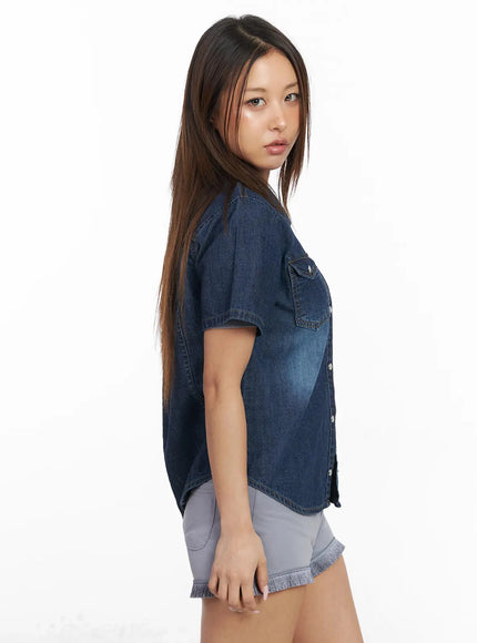 short-sleeve-denim-button-up-shirt-iy501