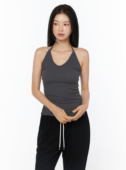 layered-halter-neck-short-sleeve-top-iu516