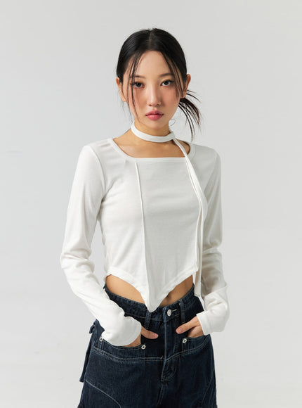 asymmetrical-hem-top-and-scarf-set-co323