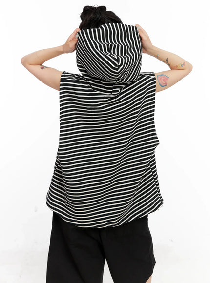 oversized-striped-sleeveless-hoodie-cl525
