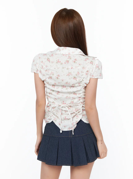ruched-floral-button-up-blouse-ca514