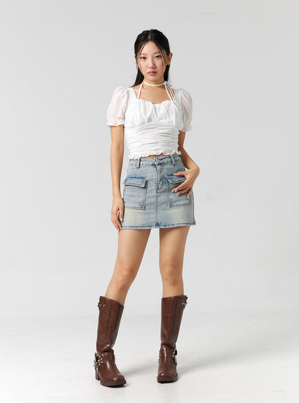 pocket-denim-mini-skirt-cg303